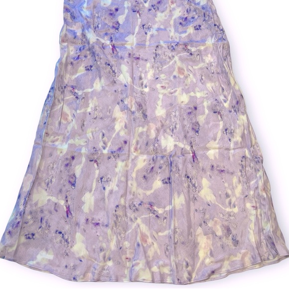 Flora Obscura x J.Crew Cupro-Blend Slip Dress Lavender Fields - Picture 10 of 15